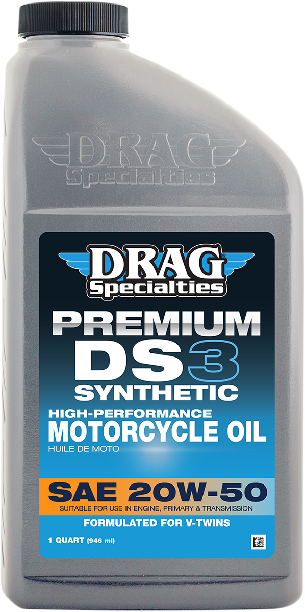 DRAG SPECIALTIES OIL DS3 Synthetic Engine Oil - 20W-50 - 1 U.S. quart 198921