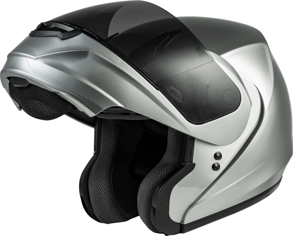 Md 04 Modular Helmet Metallic Silver Xs