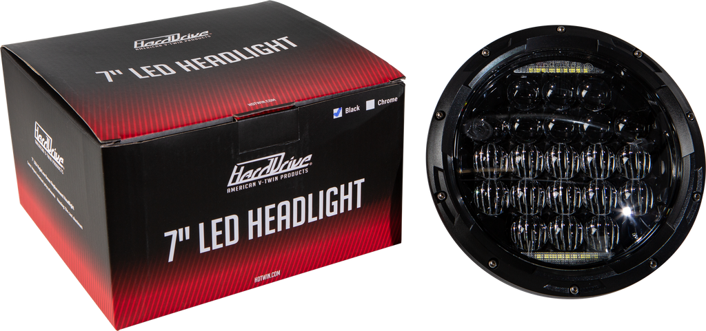 Led Headlight 7" 90w Black