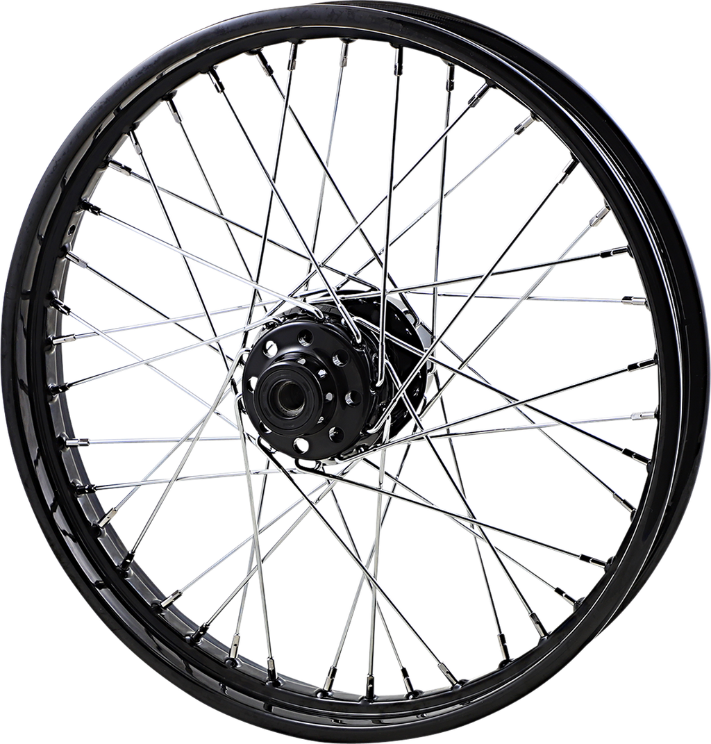 DRAG SPECIALTIES Wheel - Laced - 40 Spoke - Front - Black - 21x2.5 64311B