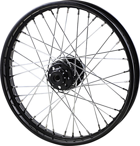 DRAG SPECIALTIES Wheel - Laced - 40 Spoke - Front - Black - 19x2.5 64365B