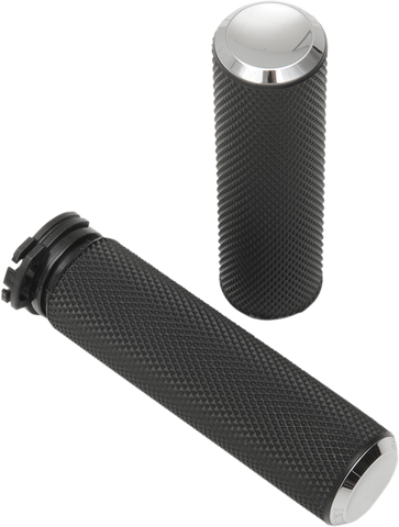 ARLEN NESS Grips - Knurled - Cable - Chrome 07-324