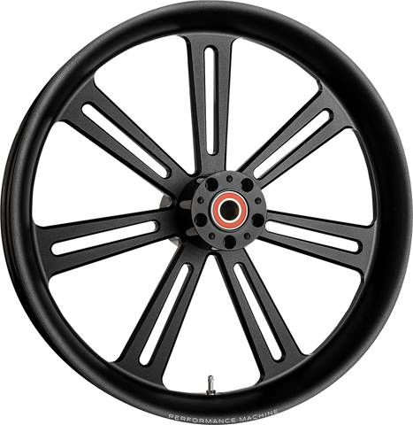 PERFORMANCE MACHINE (PM) One-Piece Aluminum Wheel - Front/Dual Disc - No ABS - Sierra - 21"x3.50" 12027106RSRRSMB