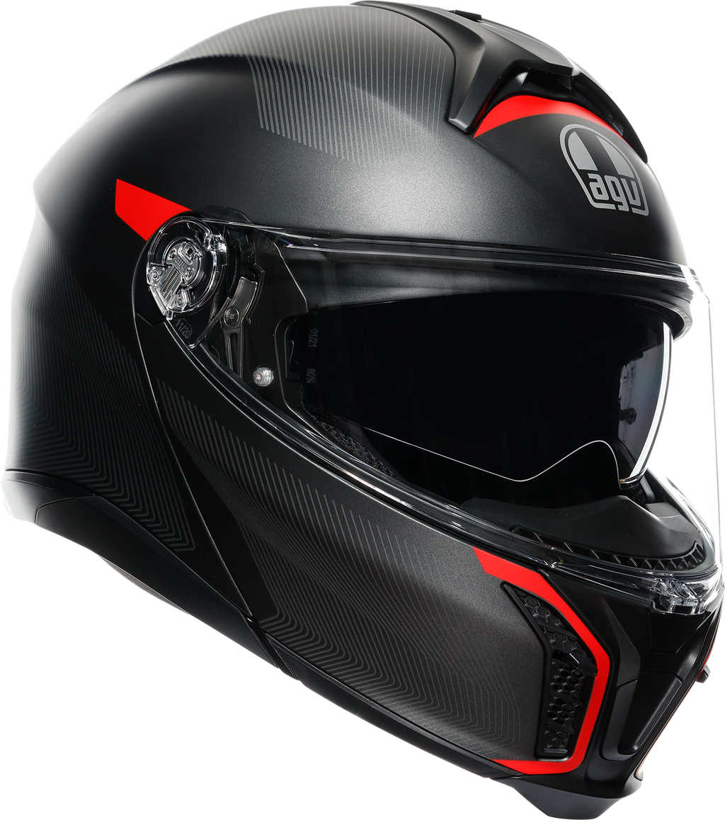 AGV Tourmodular Helmet - Frequency - Gunmetal/Red - Medium 211251F2OY00512