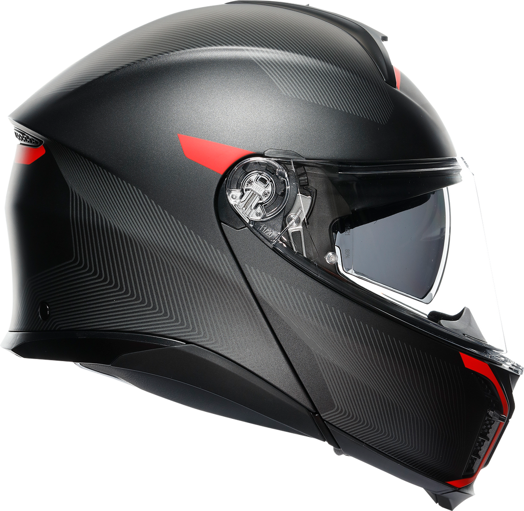 AGV Tourmodular Helmet - Frequency - Gunmetal/Red - Small 211251F2OY00510