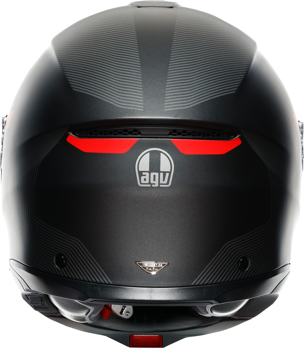 AGV Tourmodular Helmet - Frequency - Gunmetal/Red - Small 211251F2OY00510