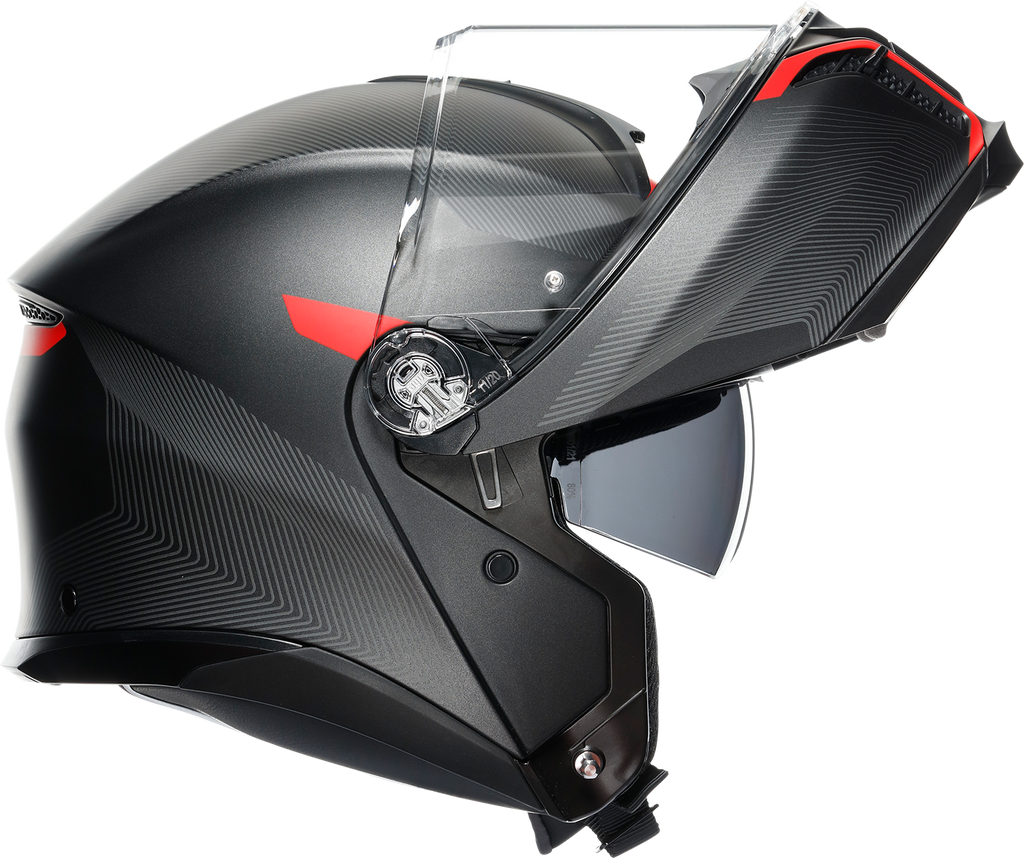 AGV Tourmodular Helmet - Frequency - Gunmetal/Red - Large 211251F2OY00514