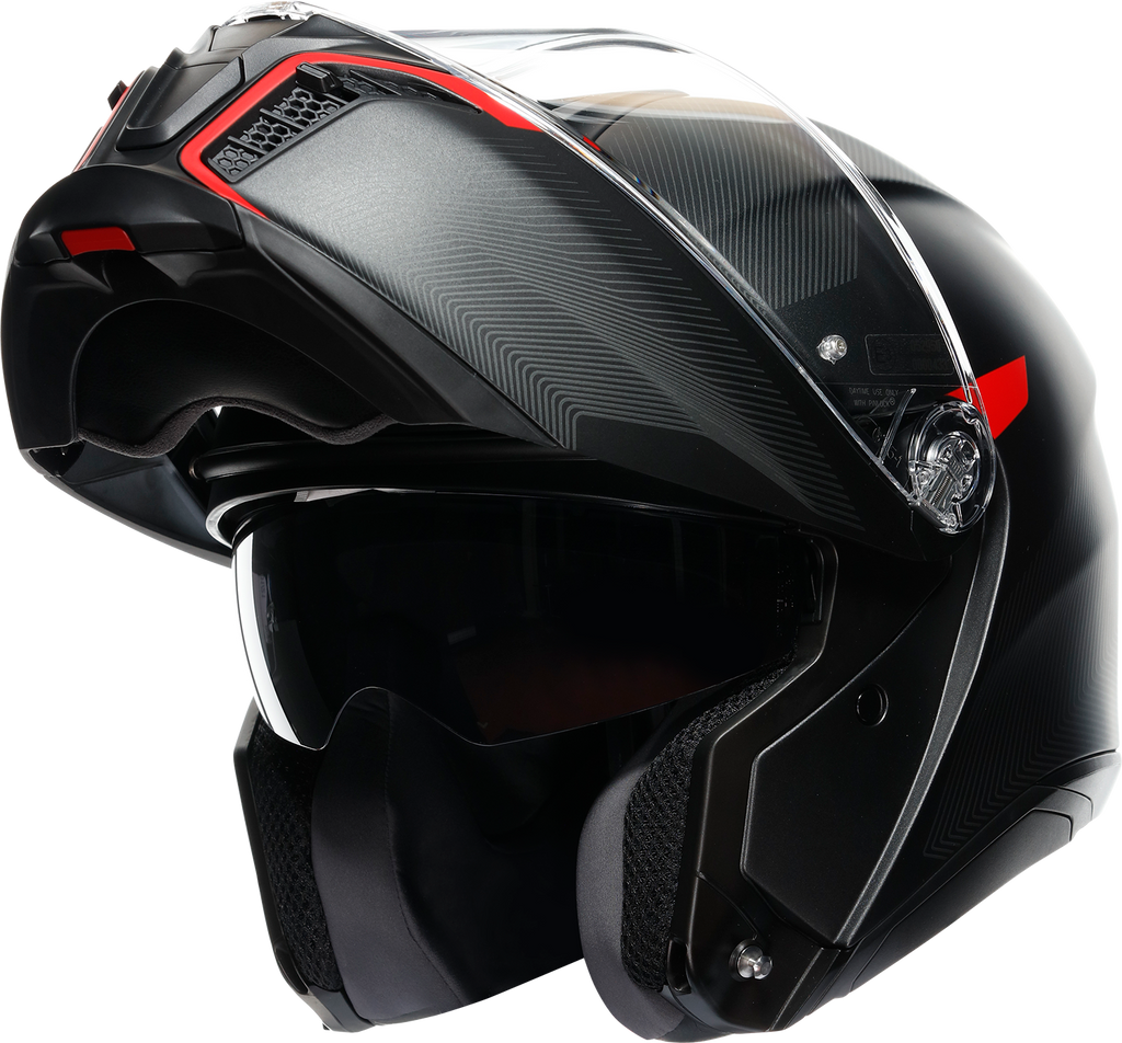 AGV Tourmodular Helmet - Frequency - Gunmetal/Red - Small 211251F2OY00510