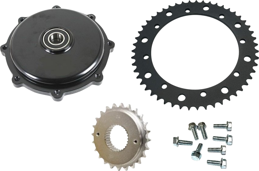 DRAG SPECIALTIES 1210-2662 Chain Conversion Sprocket Kit - Chrome - '09-'16 201406