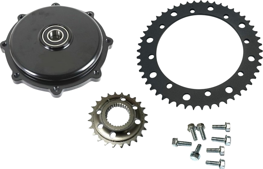 DRAG SPECIALTIES 1210-2665 Chian Conversion Sprocket Kit - Black - '17-'23 201409