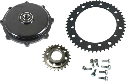 DRAG SPECIALTIES 1210-2665 Chian Conversion Sprocket Kit - Black - '17-'23 201409
