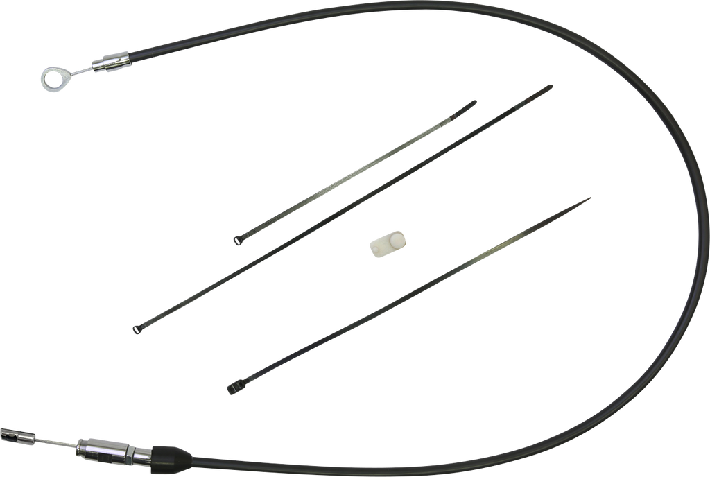 DRAG SPECIALTIES Clutch Cable - Upper - 38" - Black/Chrome 4323404HE