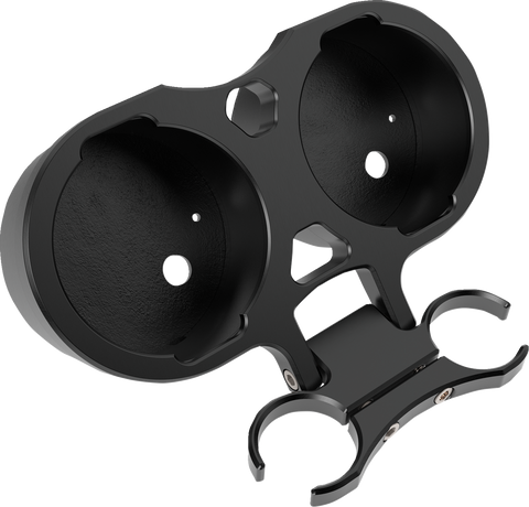 LA CHOPPERS T-Bar Gauge Mount - Dual - Black - 1.5" Diameter LA-7398-22B