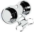 LA CHOPPERS T-Bar Gauge Mount - Dual - Chrome - 1.5