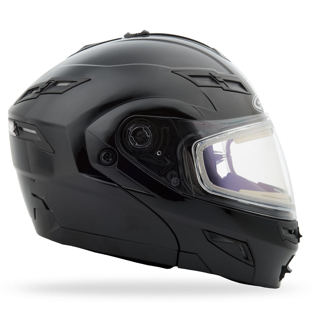 Gm 54s Modular Helmet Black W/Electric Shield 3x