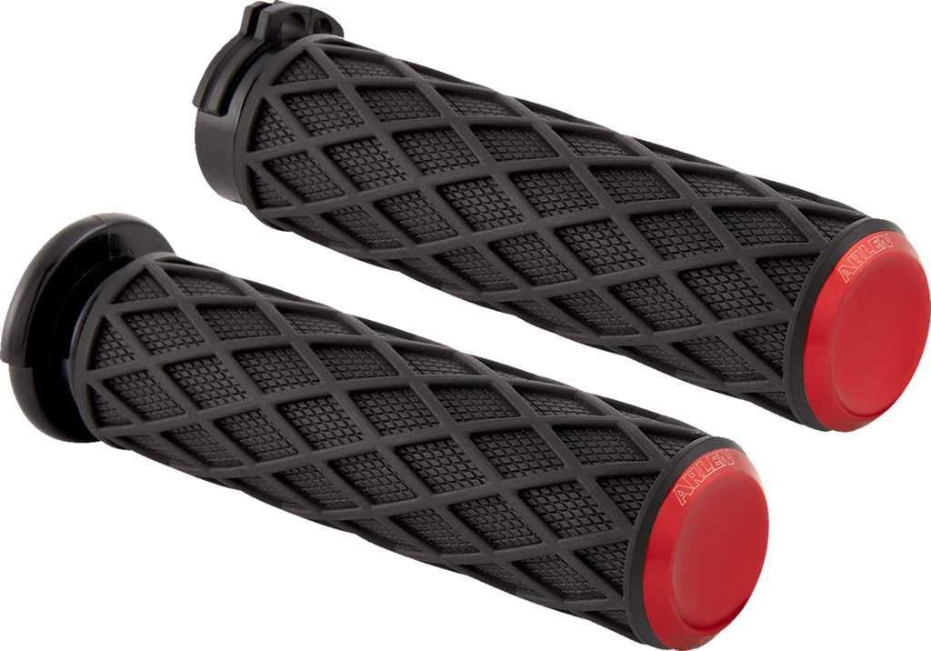 ARLEN NESS Grips - Diamond - Cable - Red 500-015
