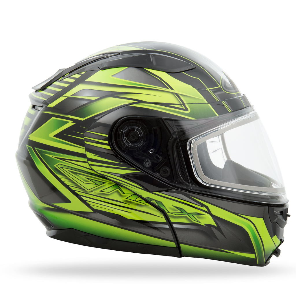 Gm 64s Modular Carbide Snow Helmet Black/Green Xs