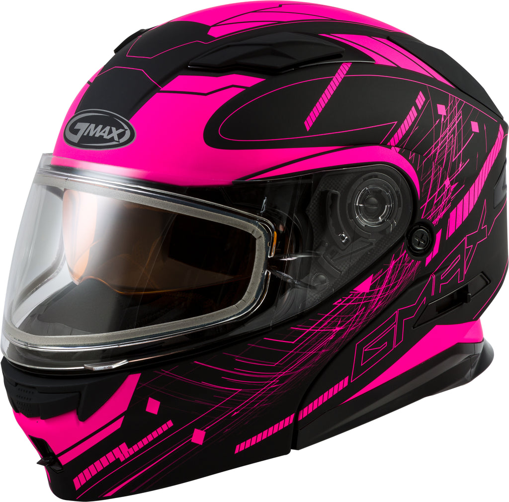 Md 01s Modular Wired Snow Helmet Black/Pink Xs
