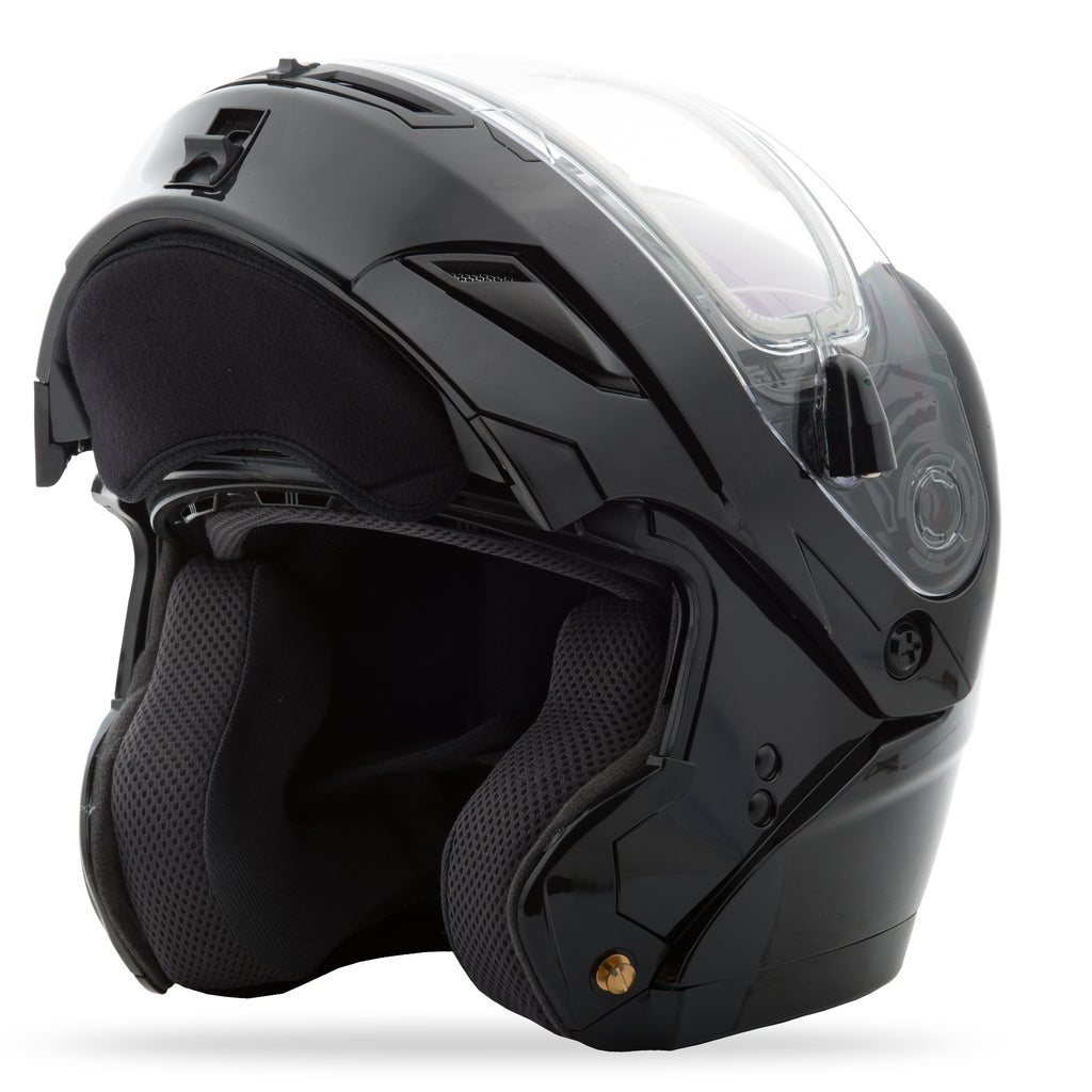 Gm 54s Modular Helmet Black W/Electric Shield 3x