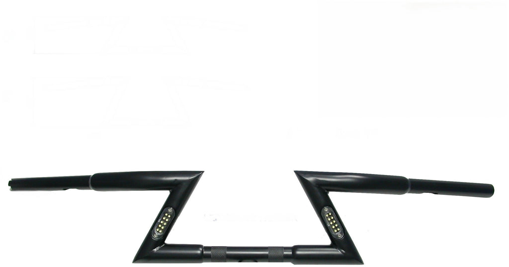 Gloss Black Z Bars 6" Rise W/Led Turn Signals