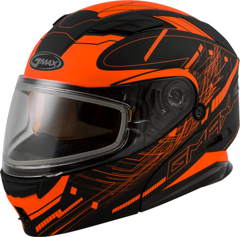 Md 01s Modular Wired Snow Helmet Black/Neon Orange Xl