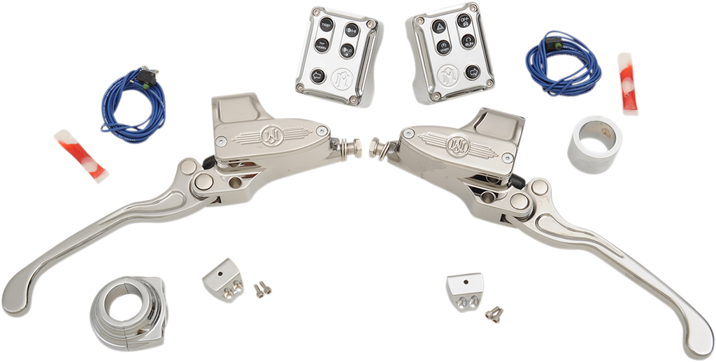 PERFORMANCE MACHINE (PM) Handlebar Control Set - Hydraulic - 9/16" Master Cylinder - Chrome 0062-4022-CH