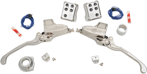 PERFORMANCE MACHINE (PM) Handlebar Control Set - Hydraulic - 9/16" Master Cylinder - Chrome 0062-4022-CH