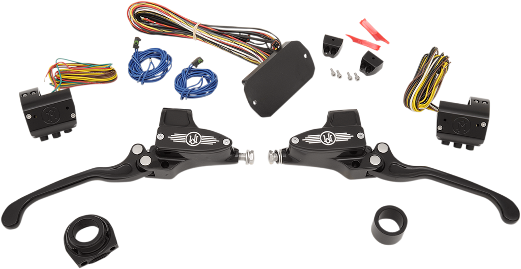 PERFORMANCE MACHINE (PM) Handlebar Controls - Hydraulic - 9/16" Master Cylinder - Black 0062-4024-BM