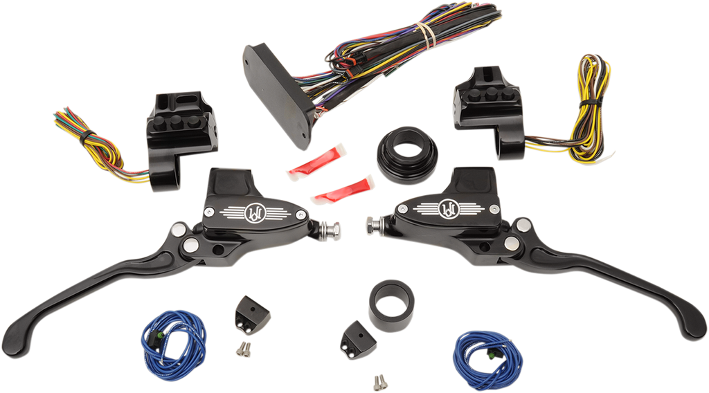 PERFORMANCE MACHINE (PM) Handlebar Controls - Hydraulic - 9/16" Master Cylinder - Black 0062-4025-BM