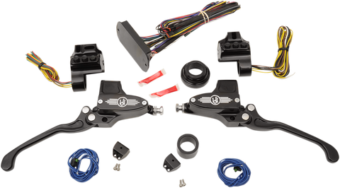 PERFORMANCE MACHINE (PM) Handlebar Controls - Hydraulic - 9/16" Master Cylinder - Black 0062-4025-BM