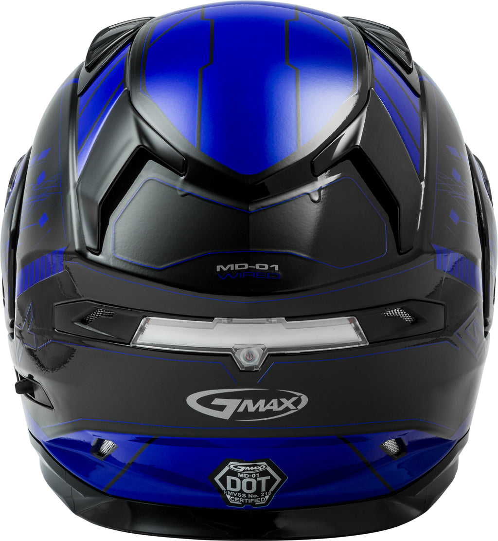 Md 01s Modular Wired Snow Helmet Black/Blue Md