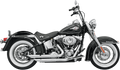 BASSANI XHAUST FireFlight Exhaust - Chrome - Softail 12113B