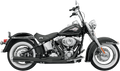 BASSANI XHAUST 2:1 Exhaust - Black - Long - Softail 12121J