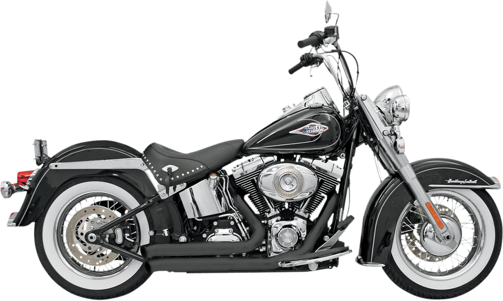 BASSANI XHAUST FireSweep Exhaust - Black - Softail 12123D