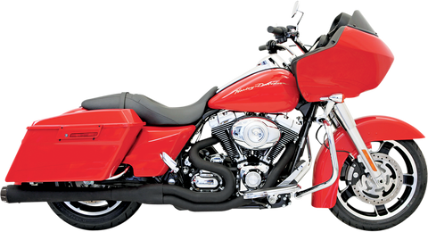 BASSANI XHAUST Megapower 2:1 Exhaust - 1-3/4" to 1-7/8" to 2" -  Black FLH-767B