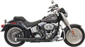 BASSANI XHAUST 2:1 Exhaust - Black - Short - Softail 12122J