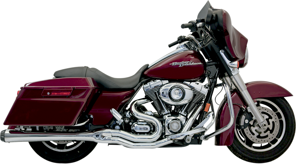BASSANI XHAUST 2:1 Exhaust - Chrome - Megaphone - '95-'16 FL FLH-747