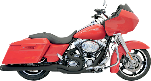 BASSANI XHAUST 2:1 Exhaust - Black  - Megaphone - '95-'16 FL FLH-747B