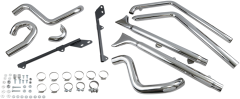 BASSANI XHAUST Fishtail Exhaust with Baffle - 33" - Softail 1S66E-33