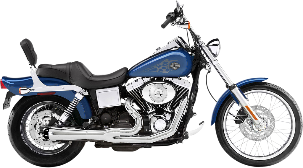 BASSANI XHAUST 2:1 Exhaust - Chrome - Megaphone - Short - '91-'05 FXD 13312R