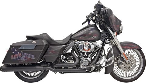 BASSANI XHAUST Down Under Exhaust - Black - Straight Can 1F76RB