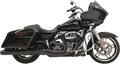 BASSANI XHAUST 2:1 Exhaust - Black - Straight Can - '17+ FL 1F58RB
