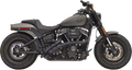 BASSANI XHAUST Sweeper Exhaust - Black/Black - '18+ Softail 1S22FB