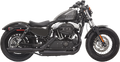 BASSANI XHAUST Mufflers - Black - Slash-Cut - Sportster 1X27SBB