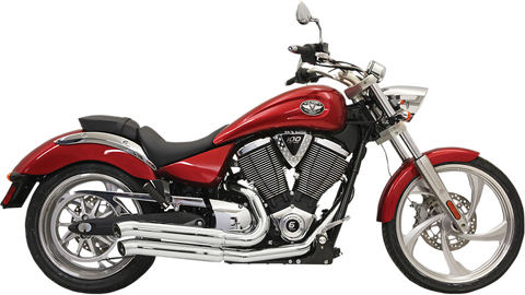 BASSANI XHAUST Pro-Street Exhaust - Chrome - Turnout 6V23D