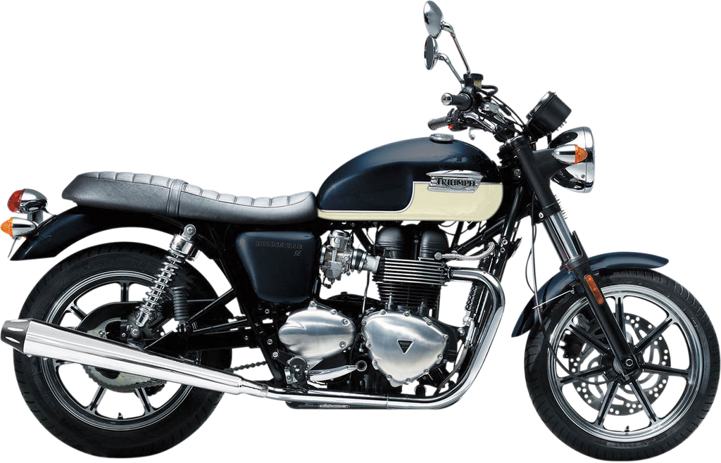 BASSANI XHAUST 3.5" Mufflers - Chrome/Black - Bonneville SE 7B37K