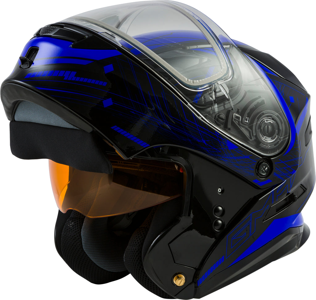 Md 01s Modular Wired Snow Helmet Black/Blue Md