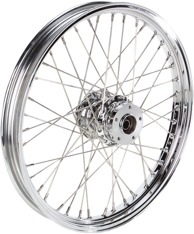 DRAG SPECIALTIES Front Wheel - 40 Spoke - Single Disc/No ABS - Chrome - 21"x2.15" 04224-163S
