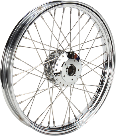 DRAG SPECIALTIES Front Wheel - 40 Spoke - Single/Dual Disc/No ABS - Chrome - 21"x2.15" 04224-166S