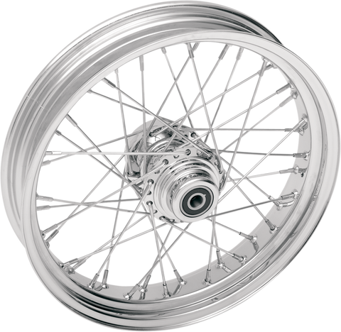 DRAG SPECIALTIES Front Wheel - 40 Spoke - Dual Disc/No ABS - Chrome - 21"x3.50" - '08+ FLT 04234-1550-09